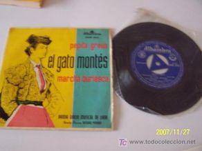 Discos de vinilo: PEPITA GREUS-EL GATO MONTES MARCHA BURLESCA-ALHAMBRA SMGE 80133-AÑO 1958-BAN.UNIÓN MUS. DE LIRIA.